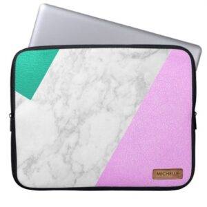 Faux Leather Neoprene Laptop Sleeve 15"