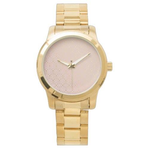 Oversized Gold Bracelet Rose Gold Design Watch