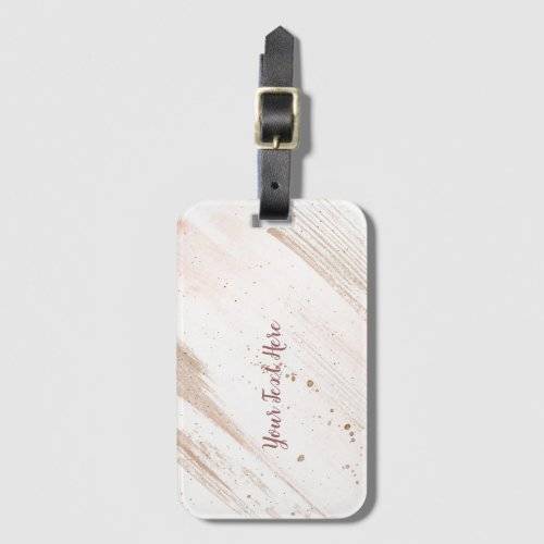 Personalised Rose Gold Splash Luggage Tag