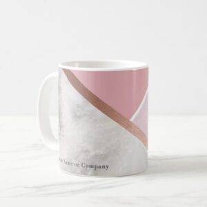 Personalized Rose Gold Copper Marble Mug