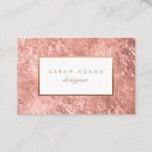 Personalized Rose Gold Foil Business Cards