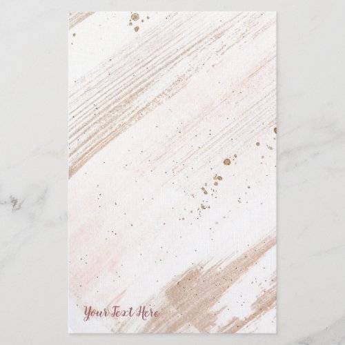 Personalized Rose Gold Splash Paper 14 cm x 21.6cm