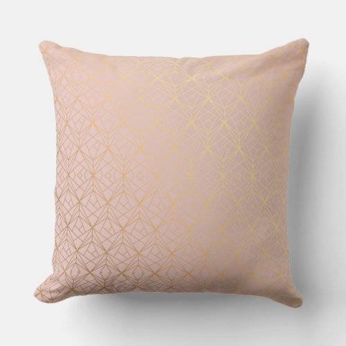 Rose Gold Geometric Design Cushion 51 cm x 51 cm