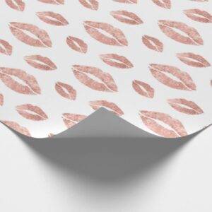 Rose Gold Lips Wrapping Paper Gift Wrap
